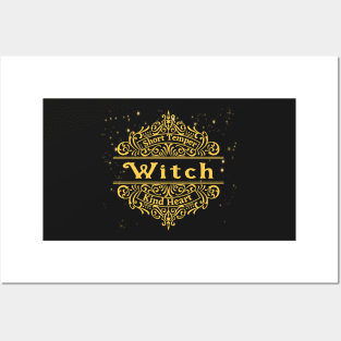 witch short temper kind heart - golden Posters and Art